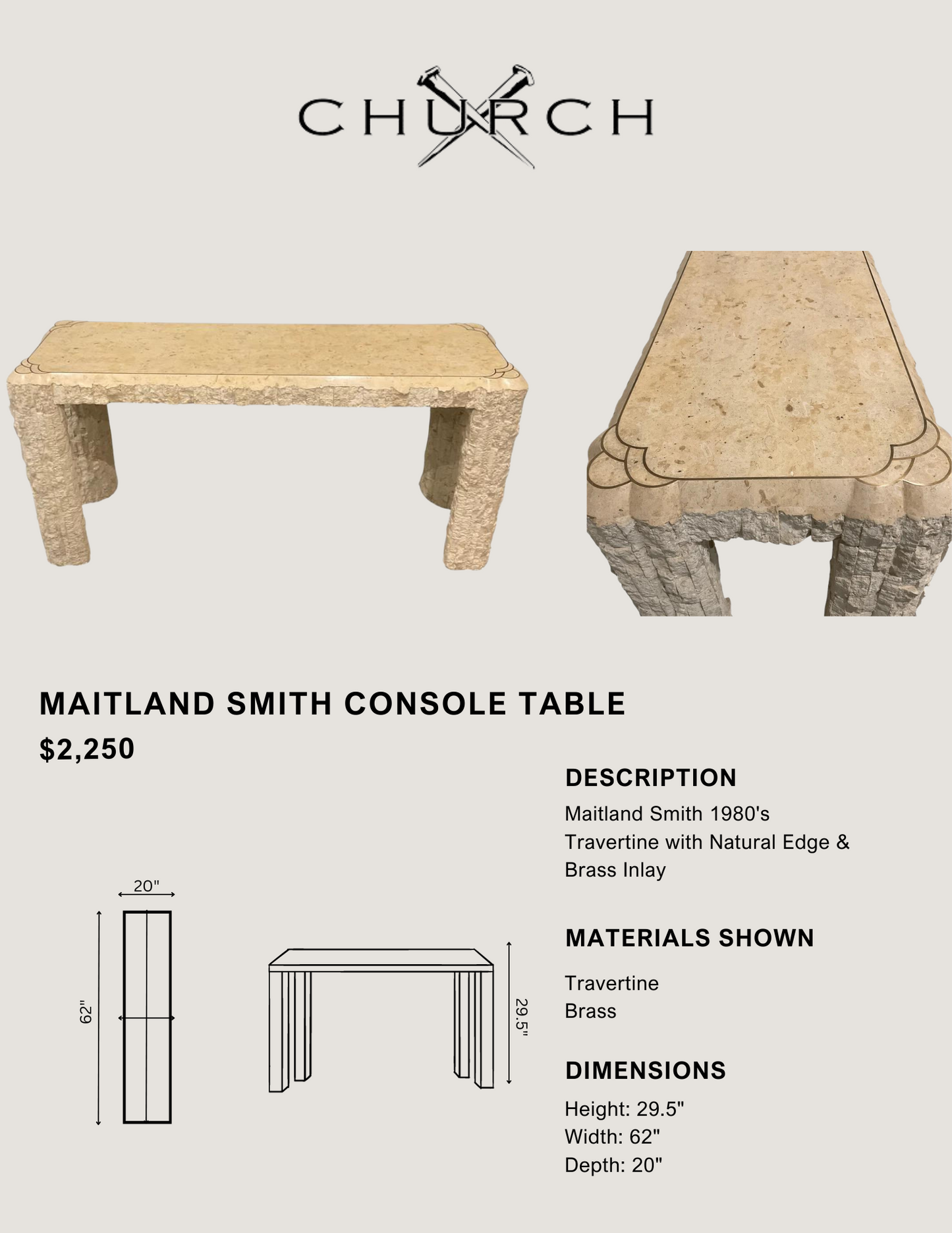 Maitland Smith Console Table