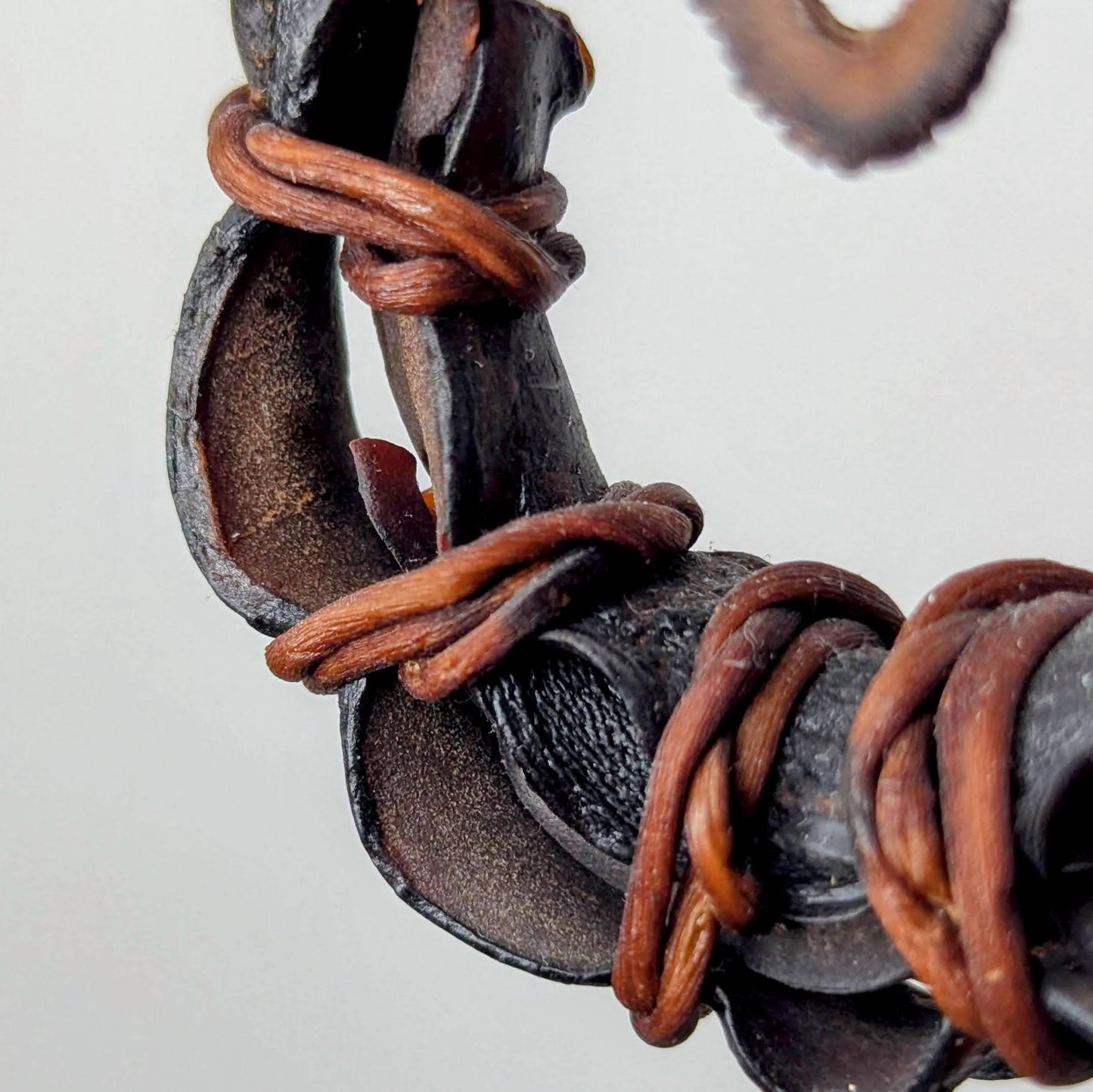 Hand Made Kelp Charm on Leather Necklace