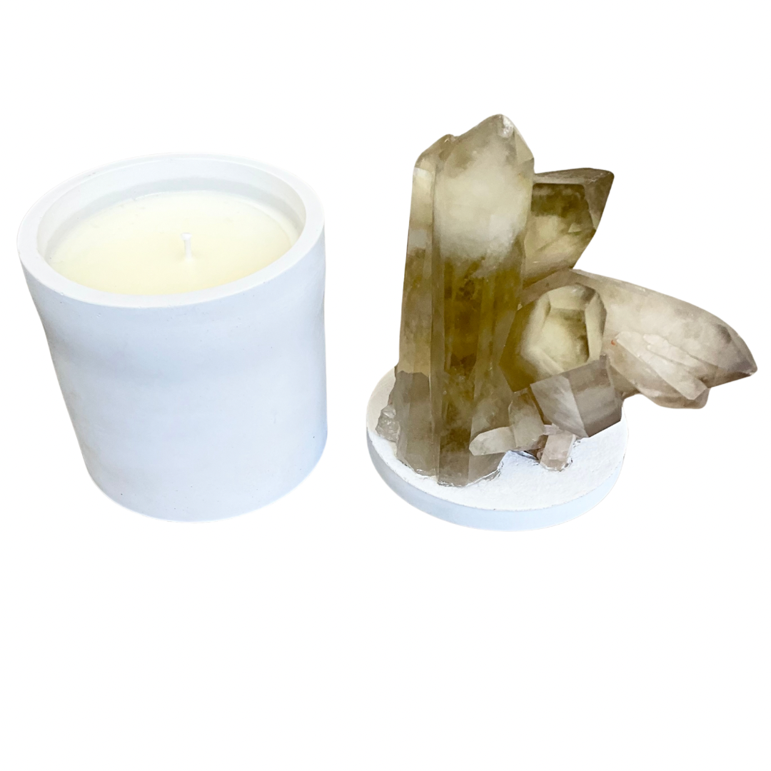 Citrine Generators Cluster Lid Gardenia Candle