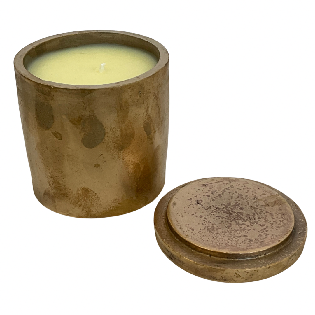 Solid Bronze Gardenia Candle with Lid #2