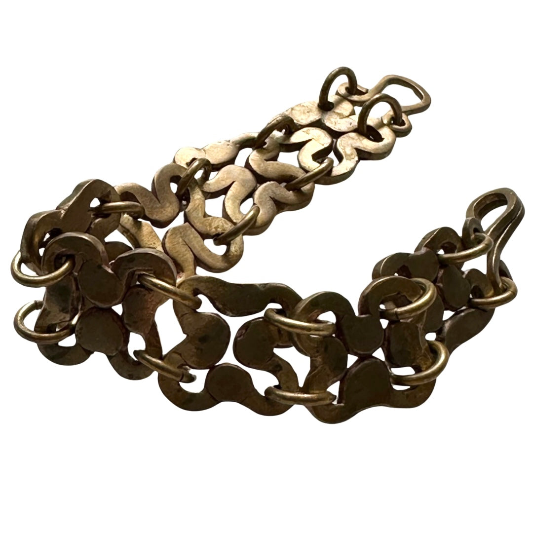 Flor Hand Made Brass Bracelet with Rings