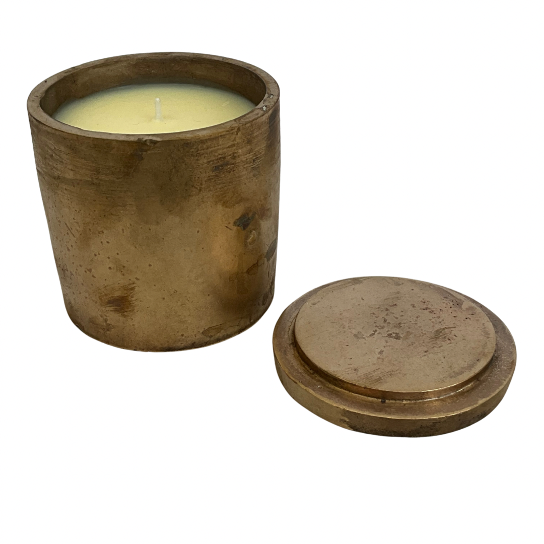 Solid Bronze Gardenia Candle with Lid #10