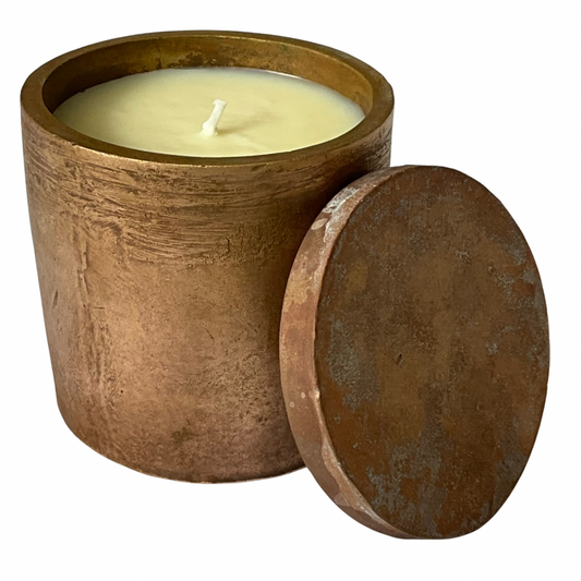 Solid Bronze Gardenia Hand Made Candle #7