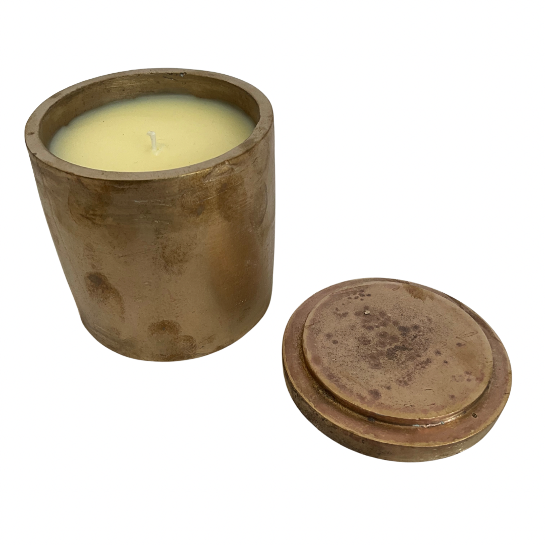 Solid Bronze Gardenia Candle with Lid #3