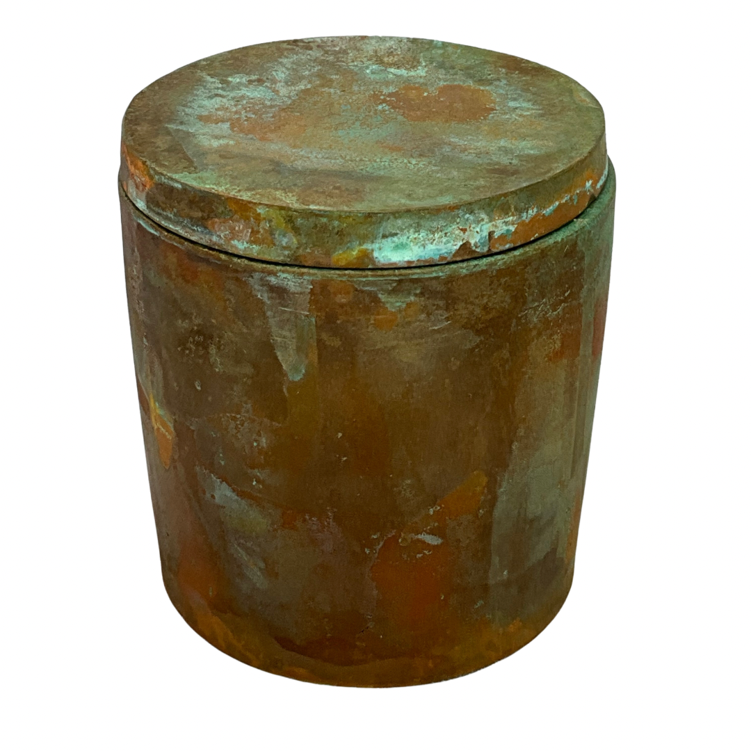 Solid Patinated Bronze Gardenia Candle #11