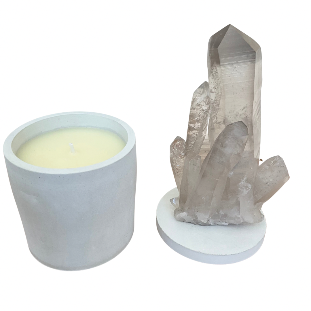 Quartz Crystal Generators Point Lid Candle