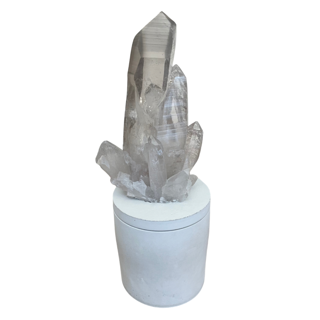 Quartz Crystal Generators Point Lid Candle