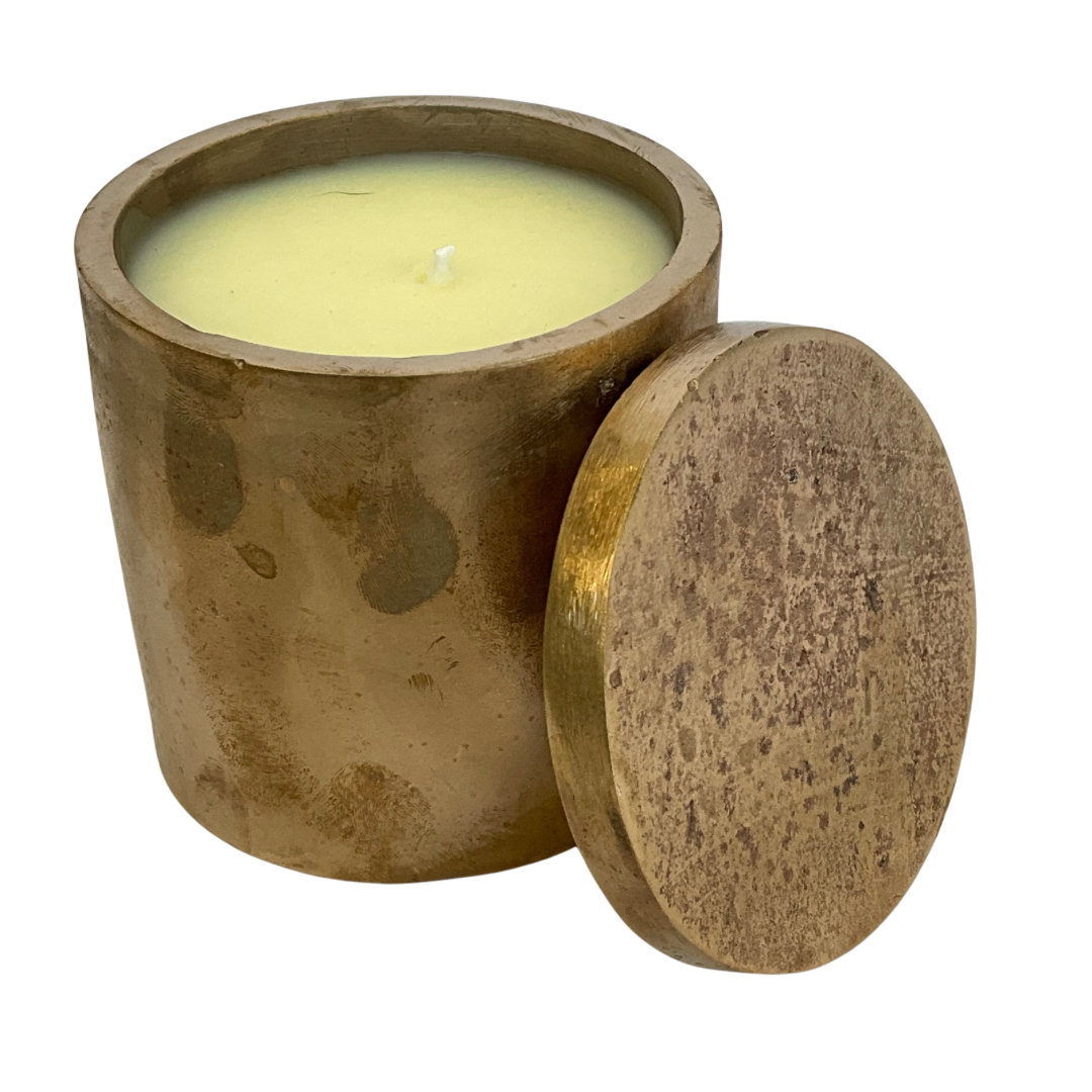 Solid Bronze Gardenia Candle with Lid #2