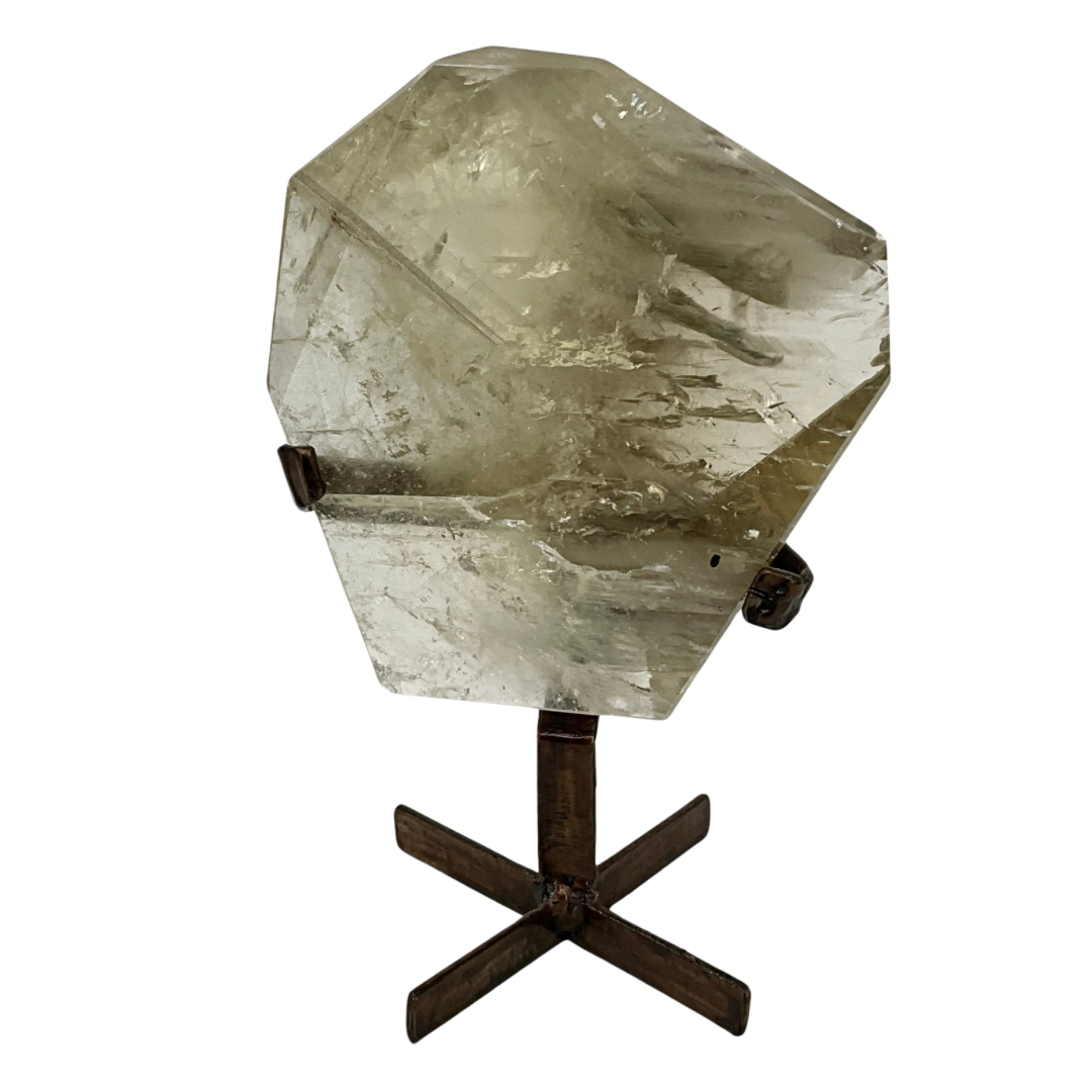 Citrine Crystal Slab on Metal Stand