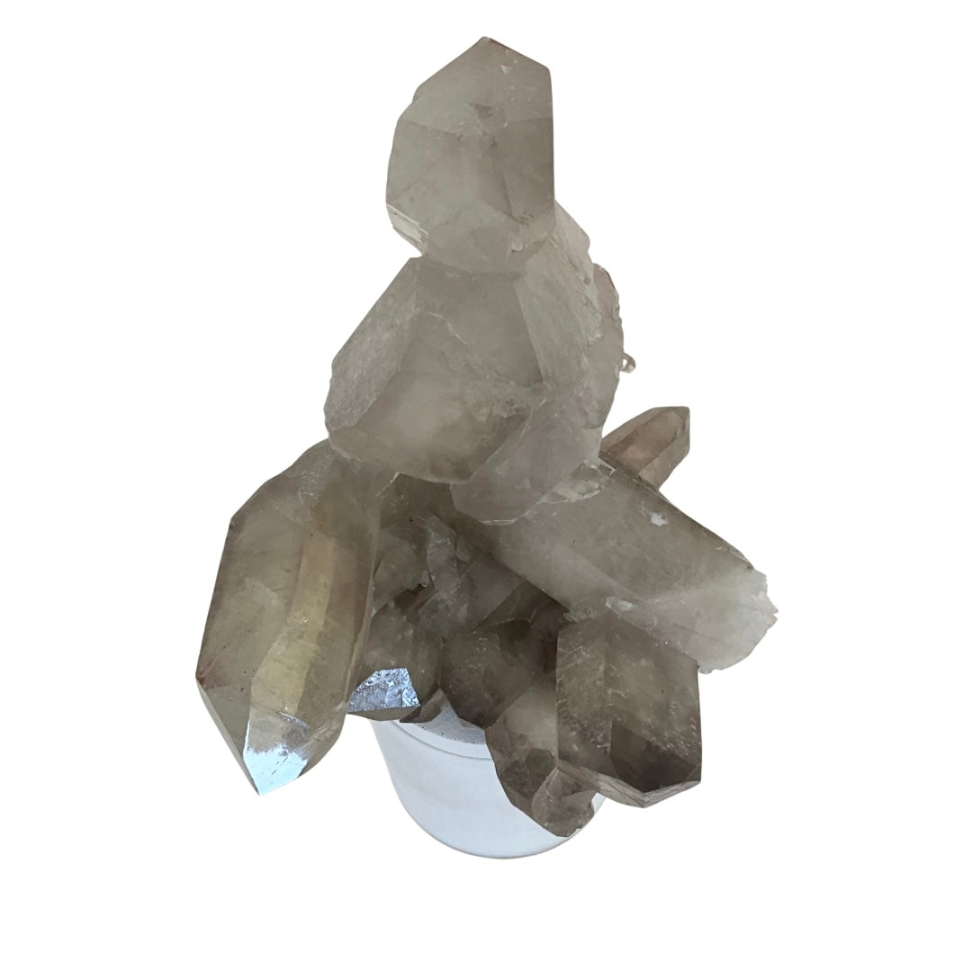 Extra Large Abstract Smoky Quartz Crystal Lid Candle