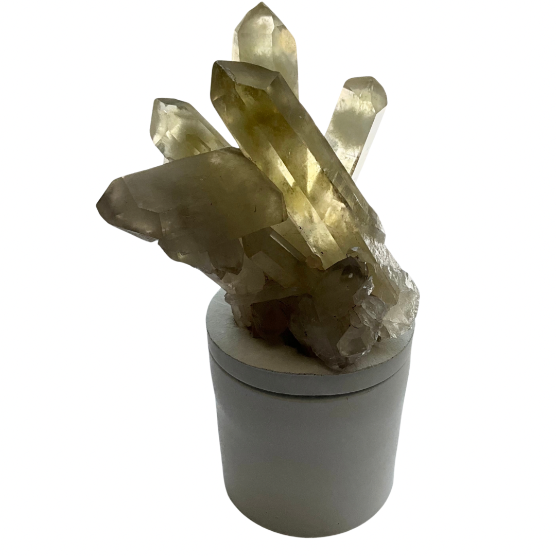 Citrine Generators Cluster Lid Gardenia Candle