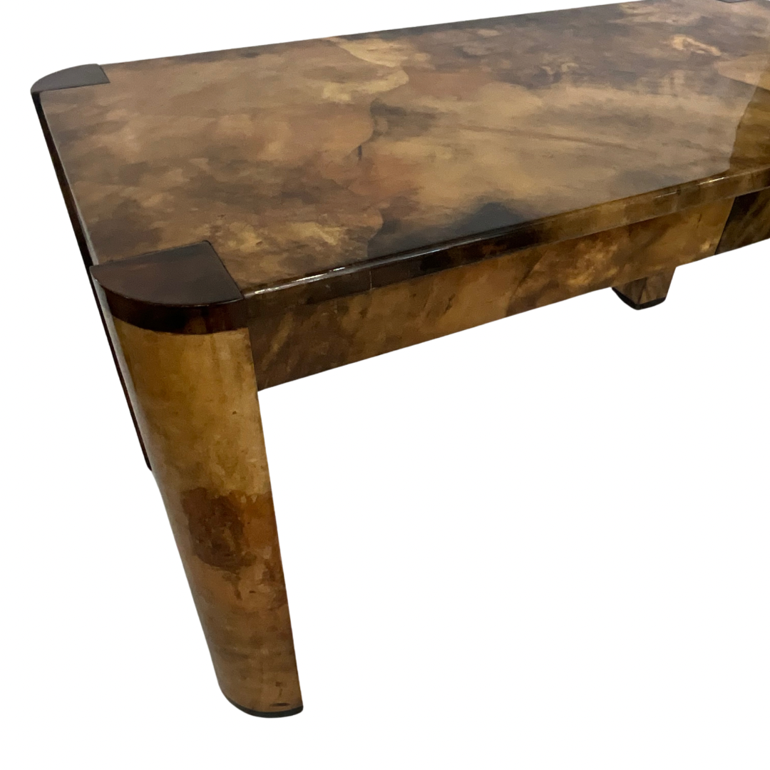 Karl Springer 1976 Lacquered Goatskin Desk