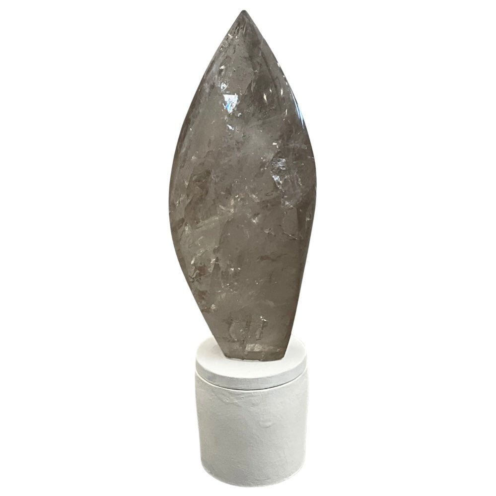 Large Quartz Crystal Flame Gardenia Candle