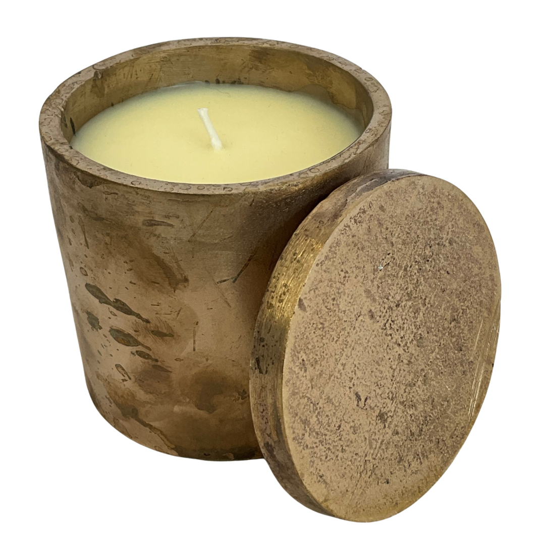 Solid Bronze Gardenia Candle with Lid #4