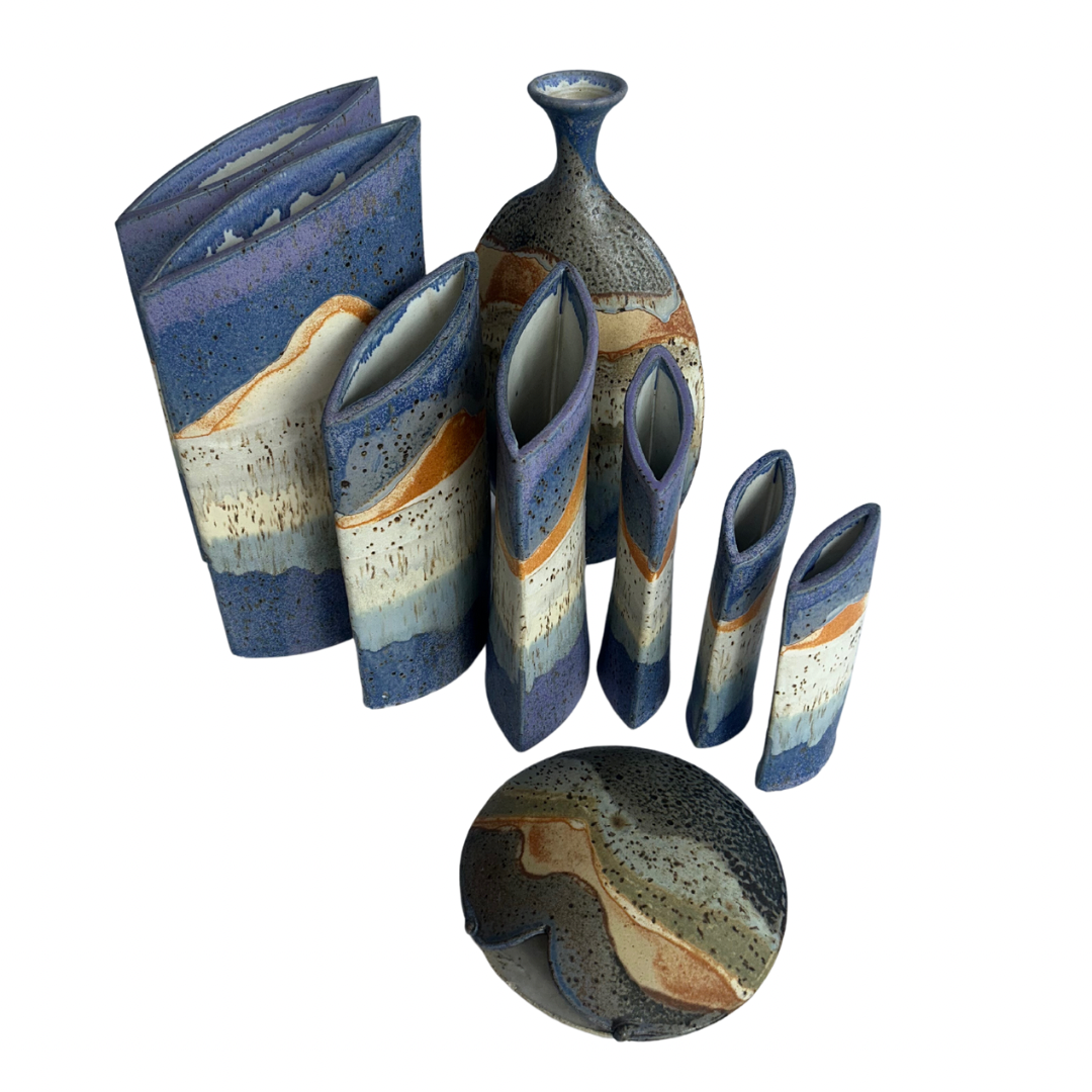Set of 9 Vases by Robert Parrot