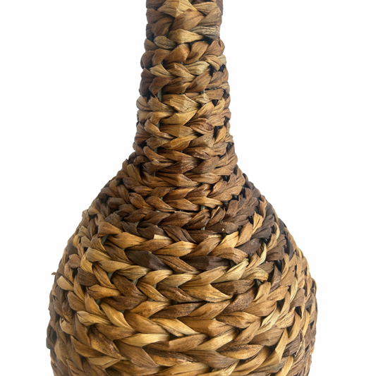 Ceramic & Woven Rattan Pot