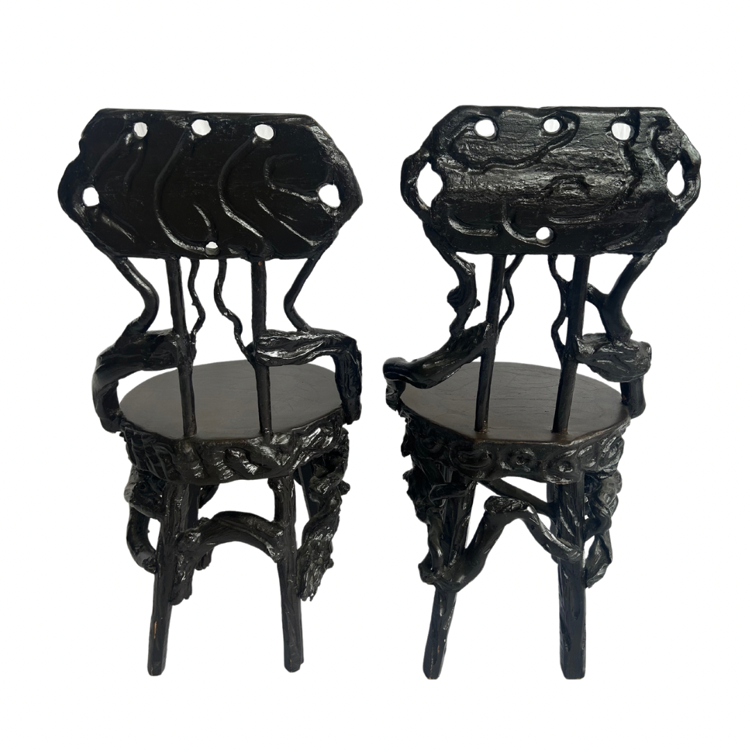 Pair of Vintage River Root Chairs