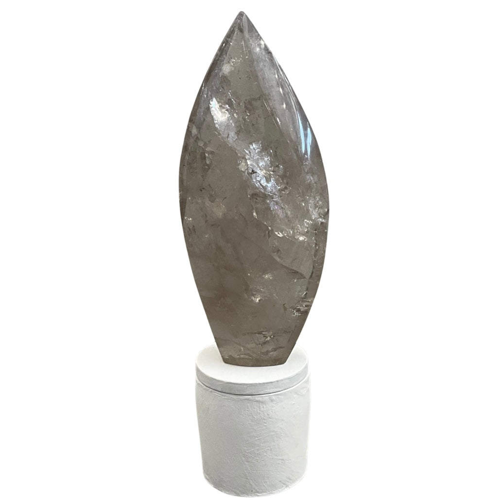 Large Quartz Crystal Flame Gardenia Candle