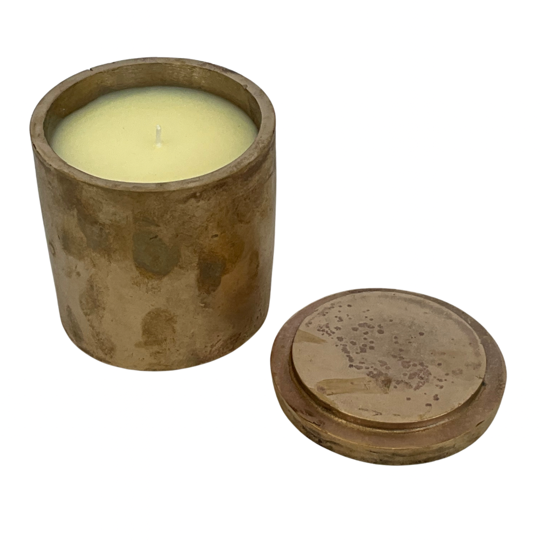 Solid Bronze Gardenia Candle with Lid #15