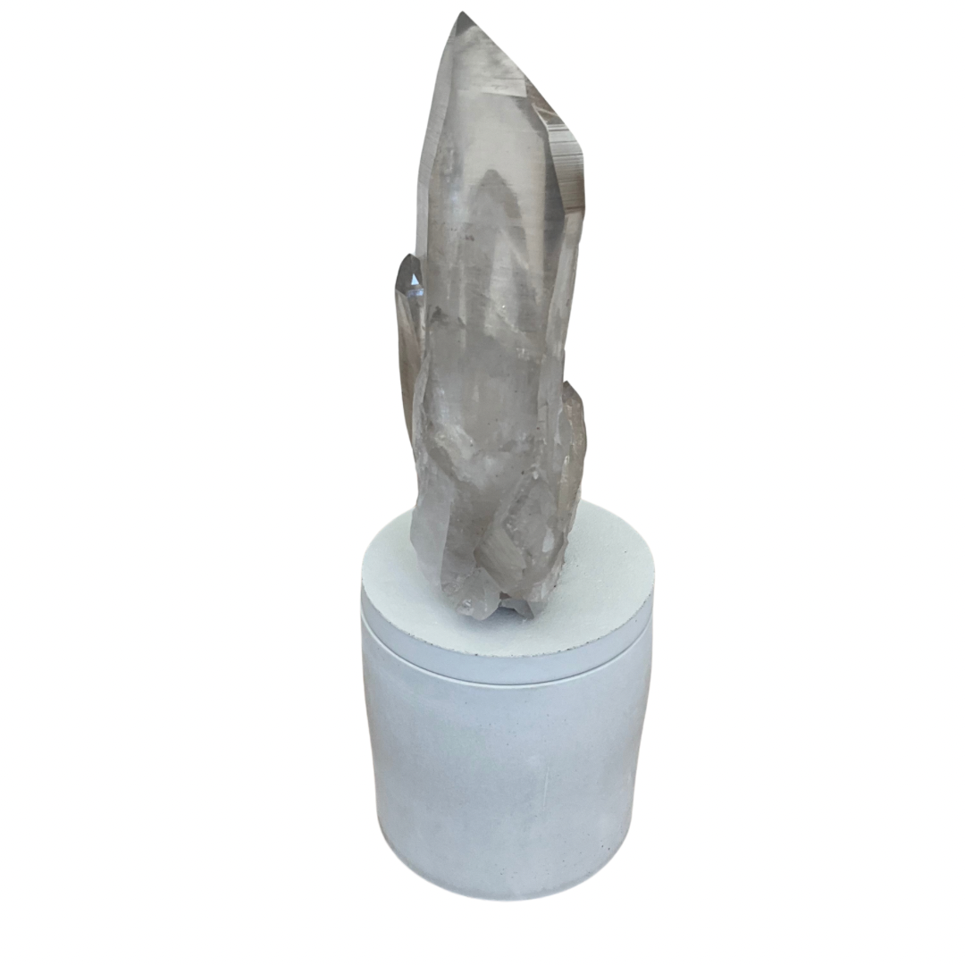 Quartz Crystal Generators Point Lid Candle