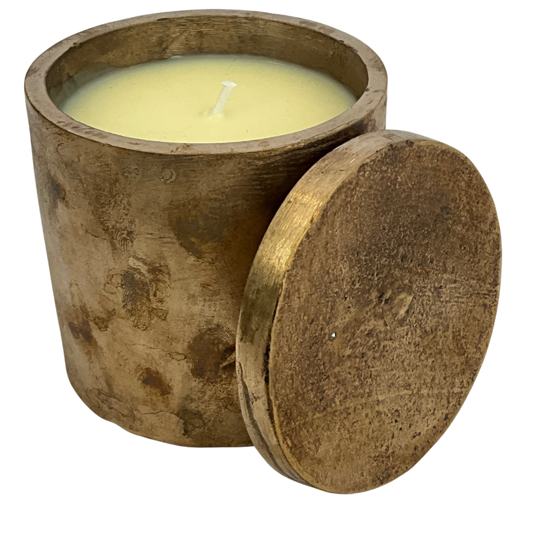 Solid Bronze Gardenia Candle with Lid #5