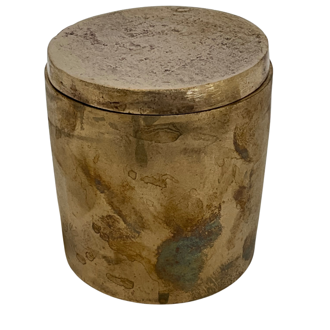 Solid Bronze Gardenia Candle with Lid #14