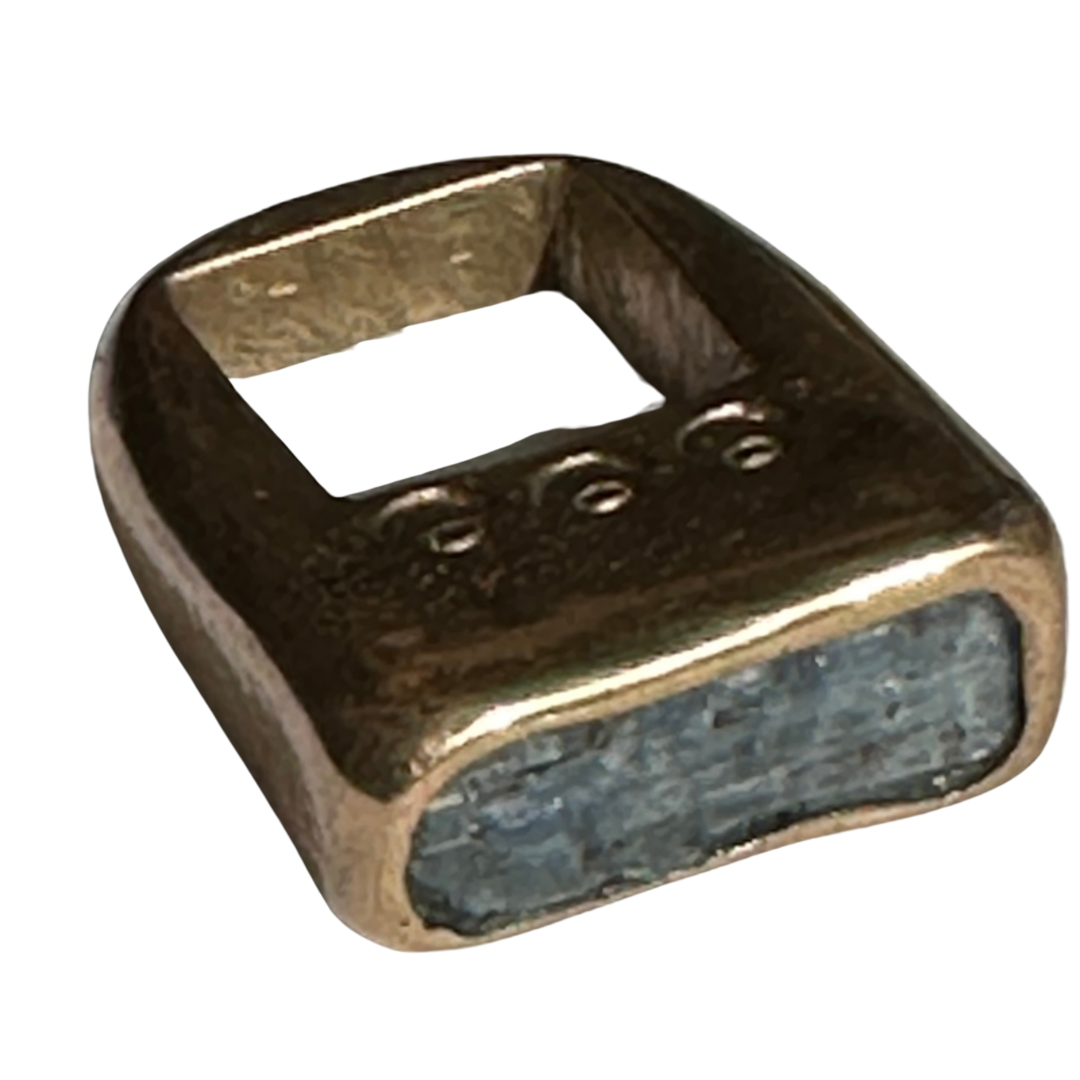 Kyanite Stone Hand-Made Bronze Ring