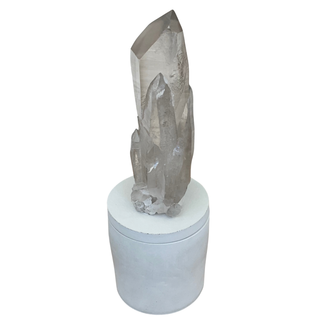 Quartz Crystal Generators Point Lid Candle