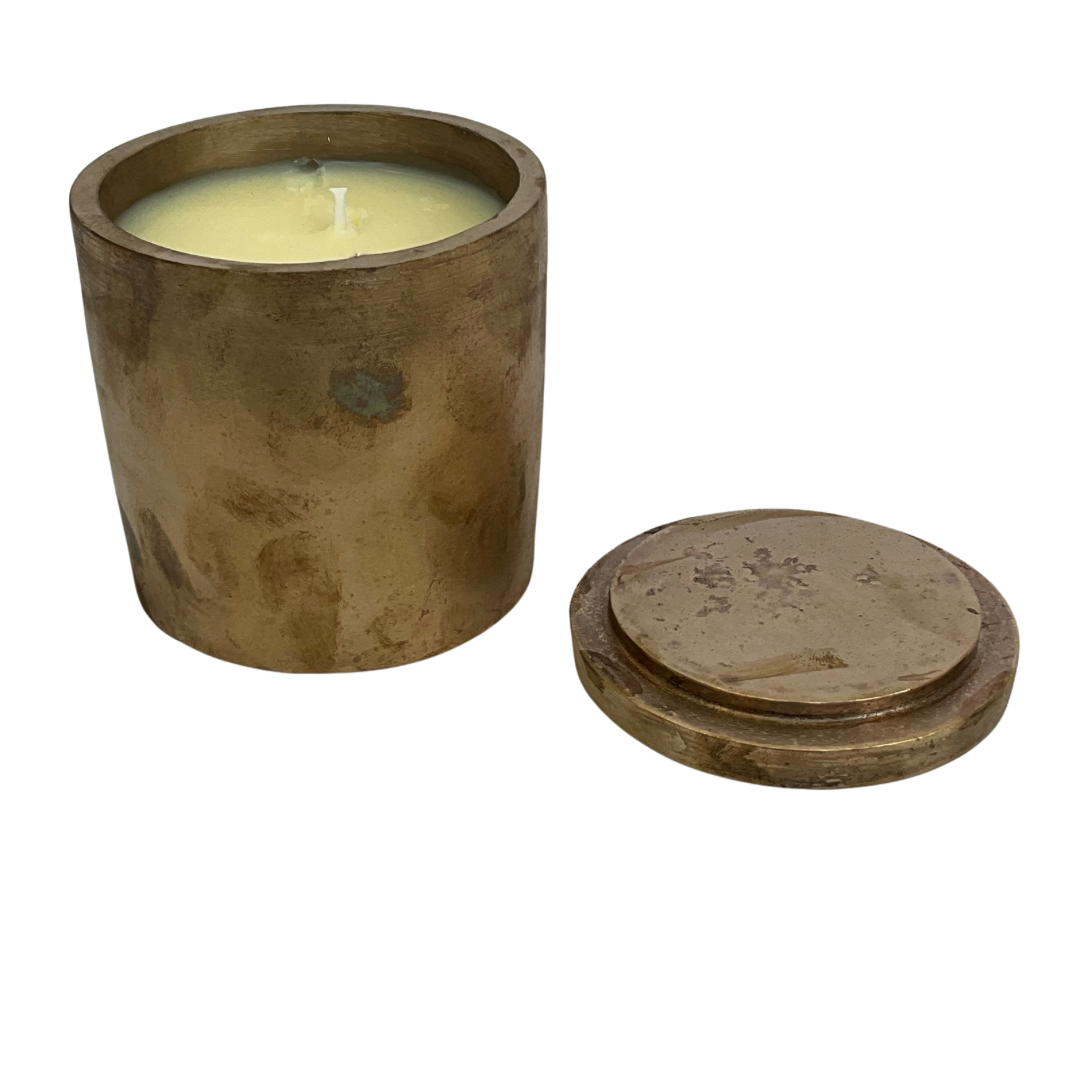 Solid Bronze Gardenia Candle with Lid #7