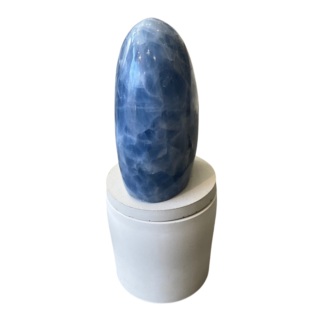 Blue Agate Crystal Lid Gardenia Candle