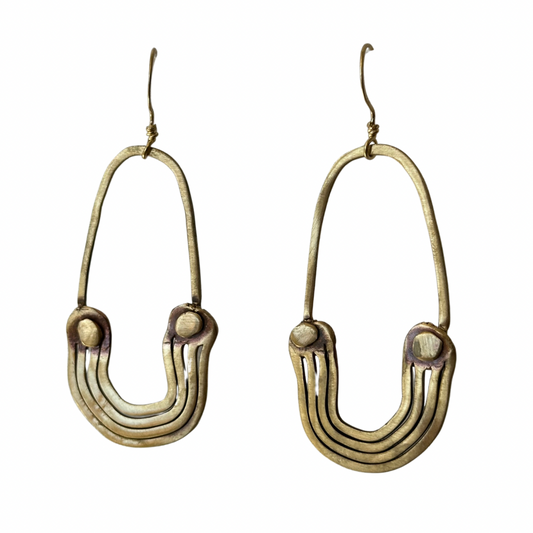 Arco Iris Hand Made Brass Earrings
