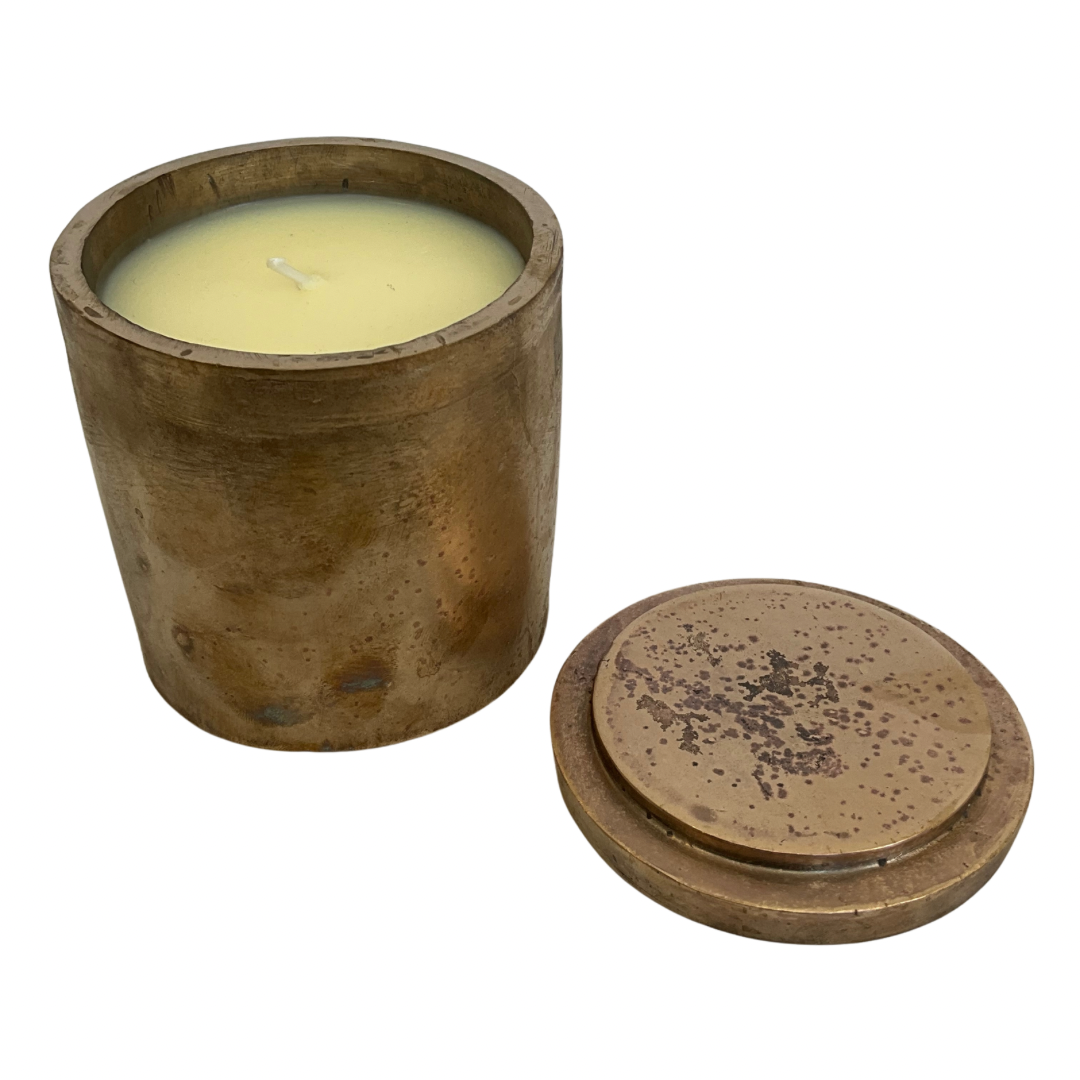 Solid Bronze Gardenia Candle with Lid #11