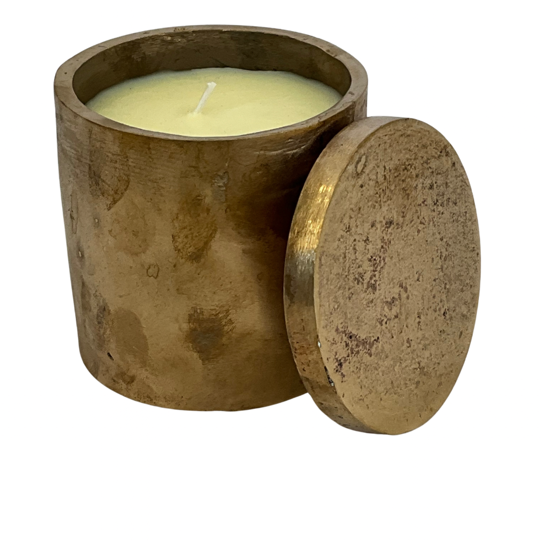 Solid Bronze Gardenia Candle with Lid #14