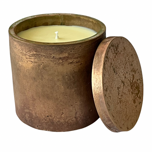 Solid Bronze Gardenia Hand Made Candle #20