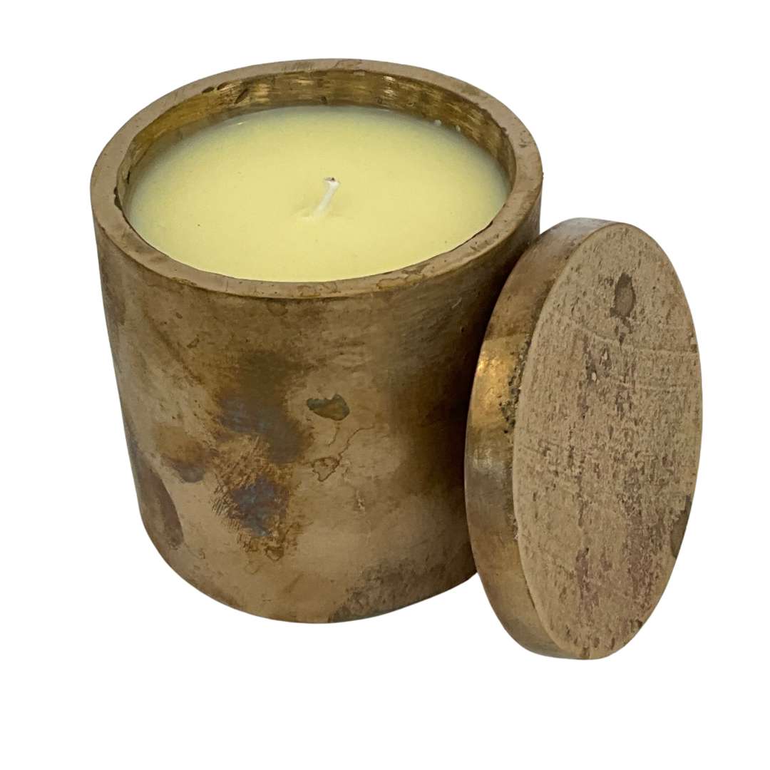 Solid Bronze Gardenia Candle with Lid #20