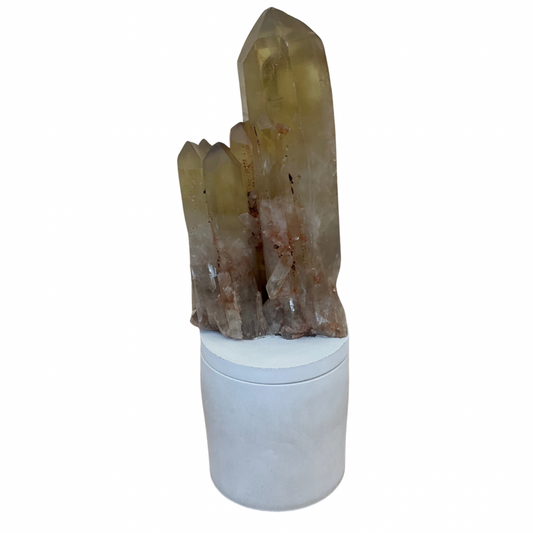 Citrine Generator Cluster Lid Gardenia Candle