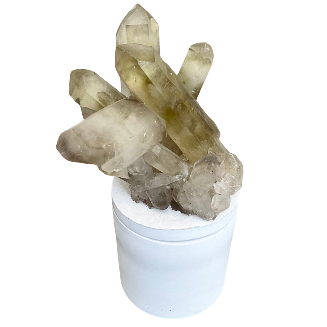 Citrine Generators Cluster Lid Gardenia Candle