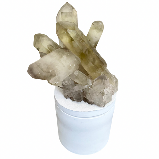 Citrine Generators Cluster Lid Gardenia Candle