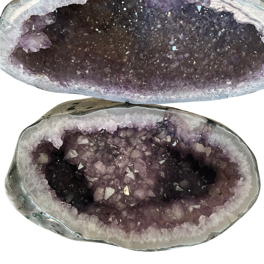Oval Amethyst Crystal 'Jewelry Box' on Stand