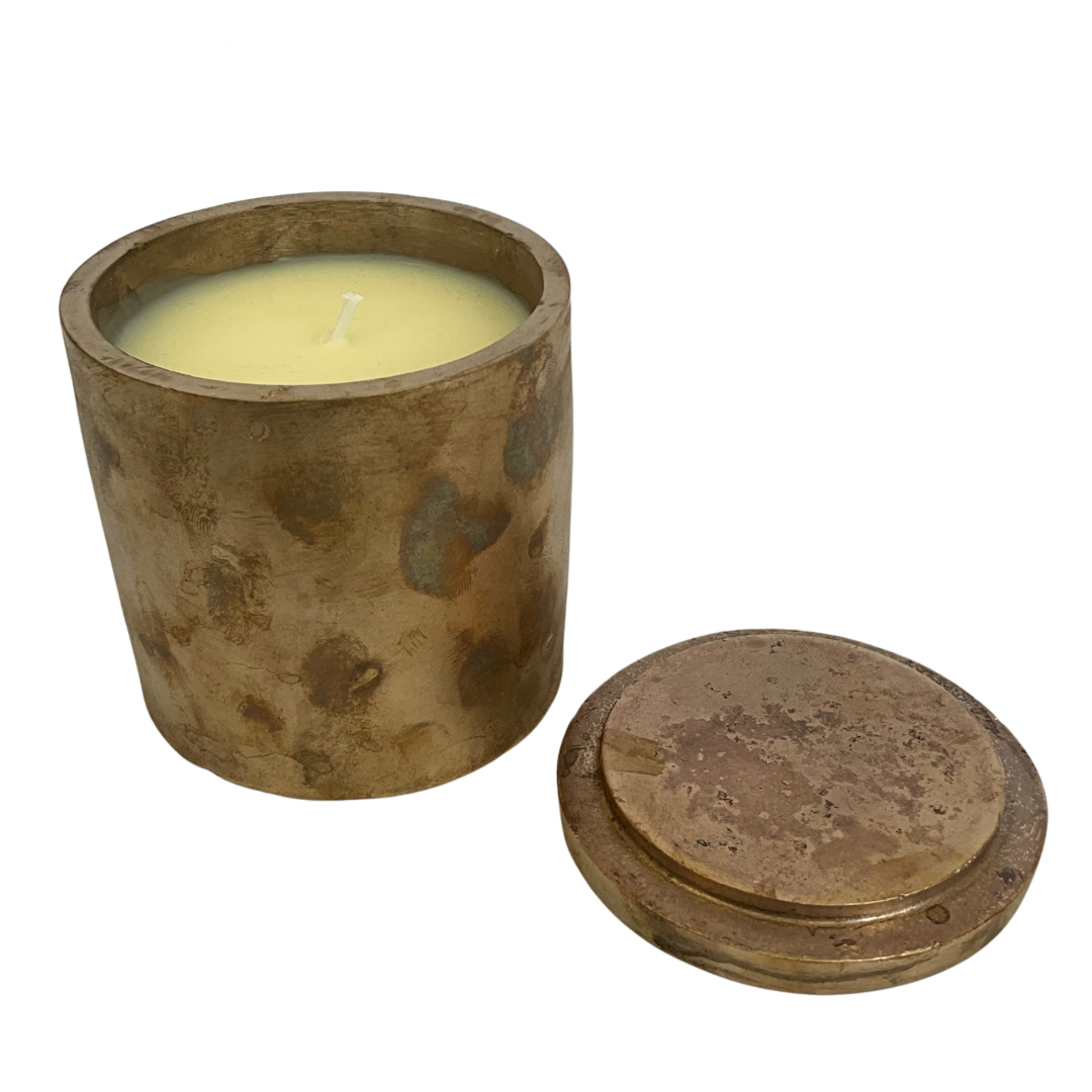 Solid Bronze Gardenia Candle with Lid #5