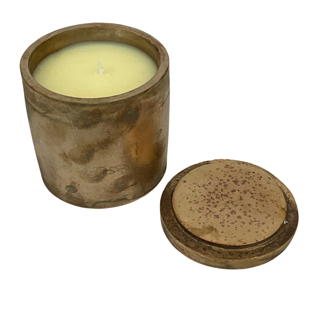 Solid Bronze Gardenia Candle with Lid #19