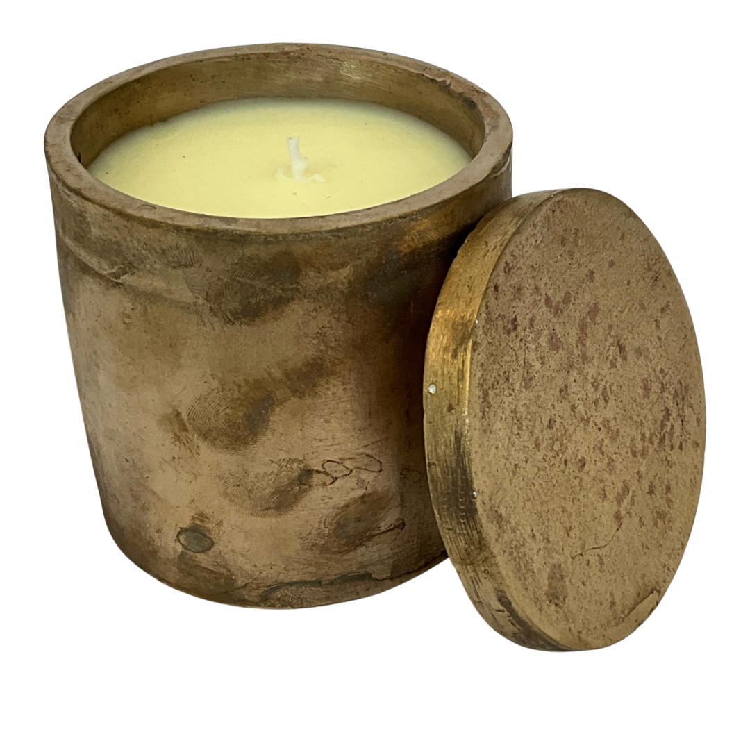 Solid Bronze Gardenia Candle with Lid #19