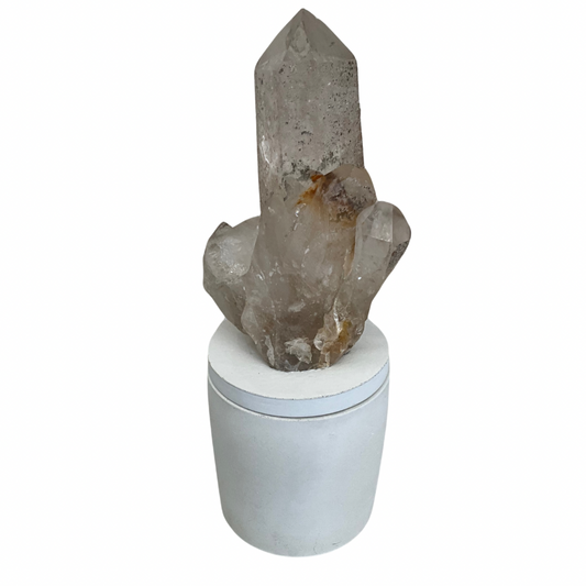 Abstract Quartz Generator Lid Gardenia Candle