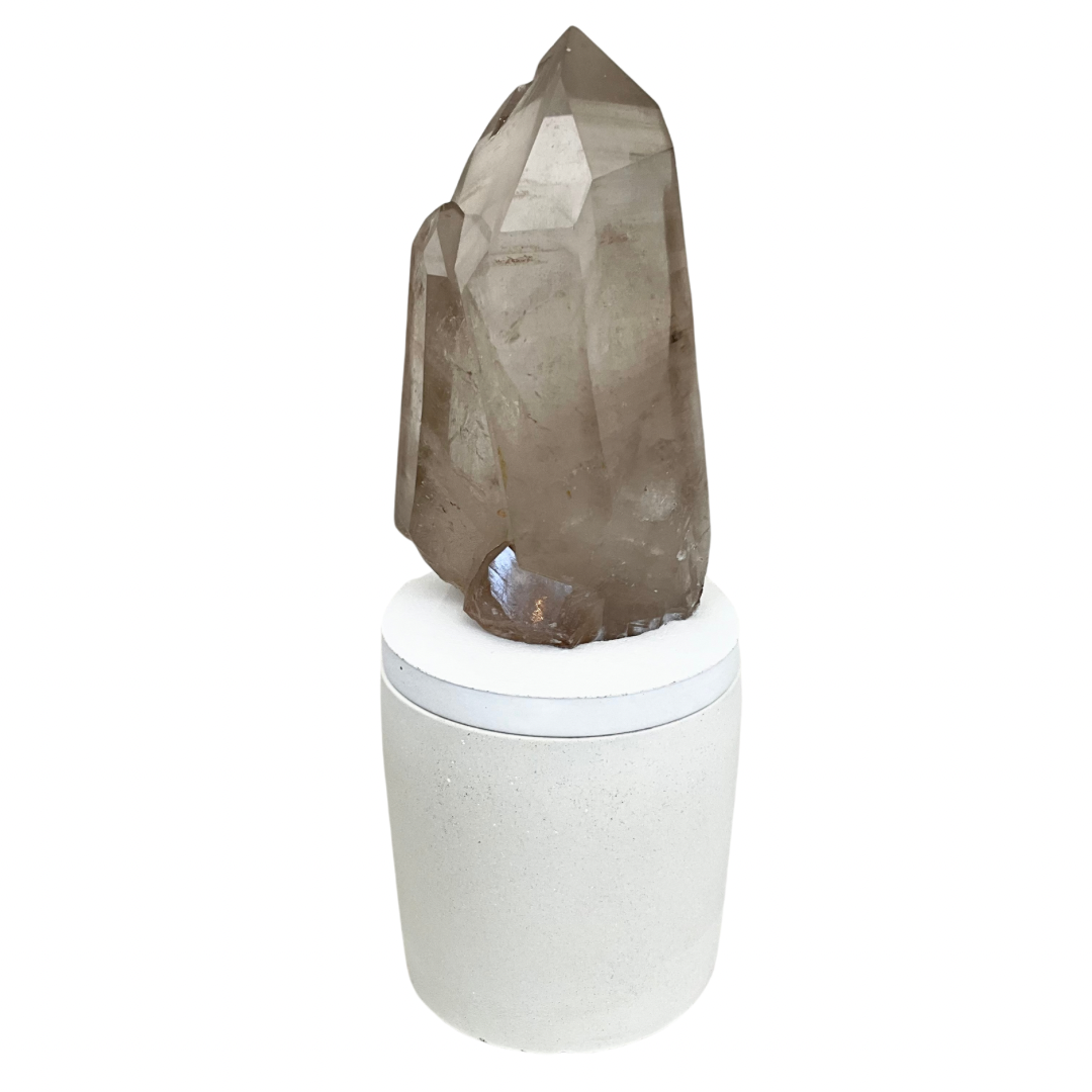 Quartz Crystal Twin Generators Lid Gardenia Candle