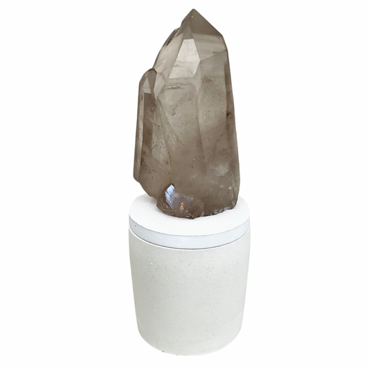 Quartz Crystal Twin Generators Lid Gardenia Candle