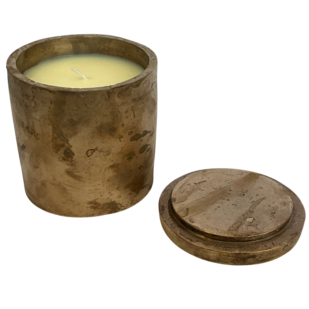 Solid Bronze Gardenia Candle with Lid #4