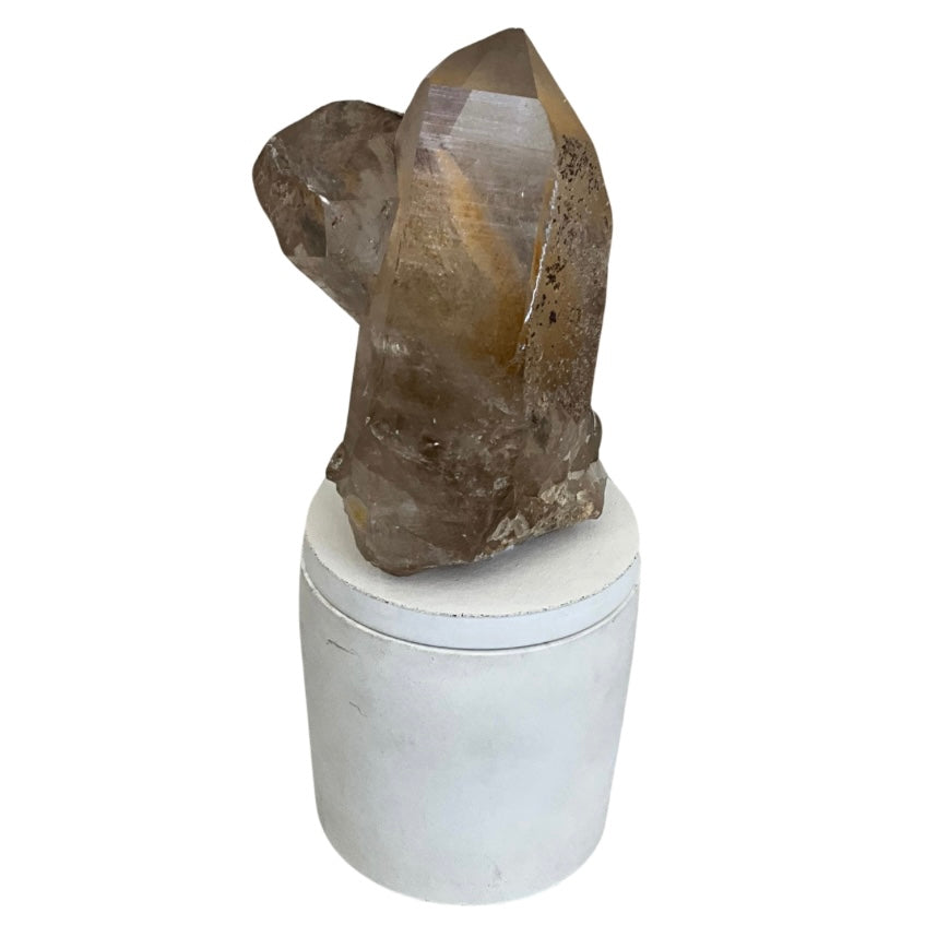 Quartz Crystal Double Generator Lid Gardenia Candle