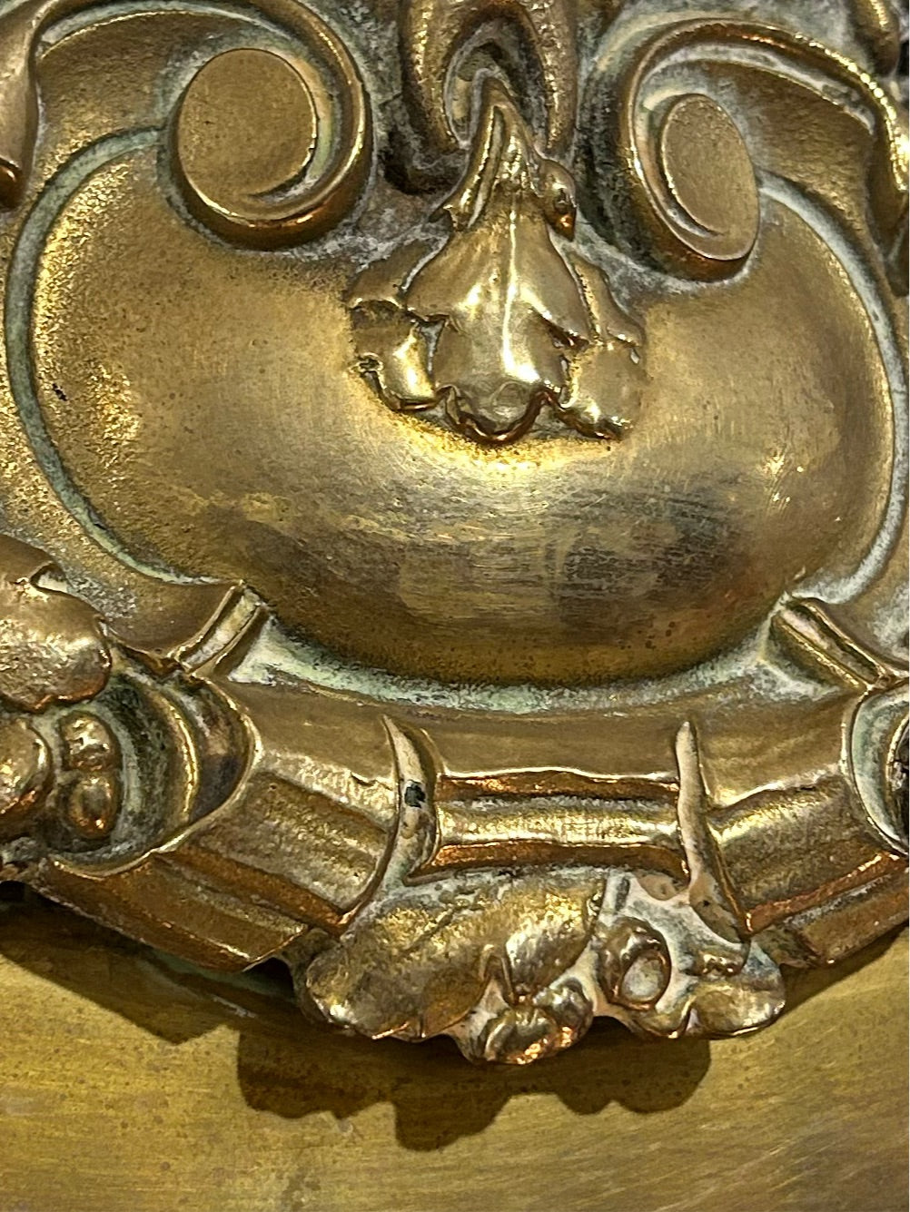 Victorian Era Brass Mirror