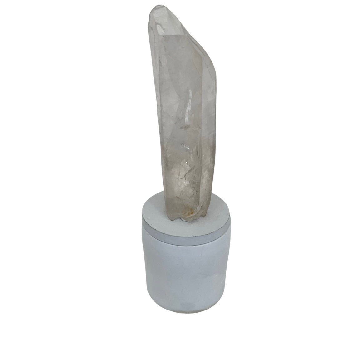 Quartz Crystal Generator Lid Gardenia Candle