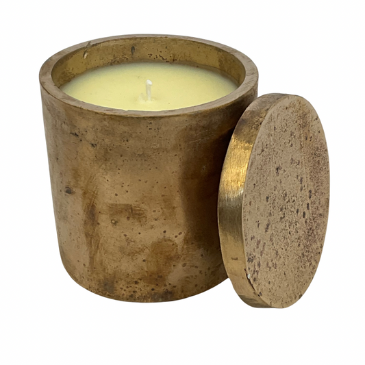 Solid Bronze Gardenia Candle with Lid #16